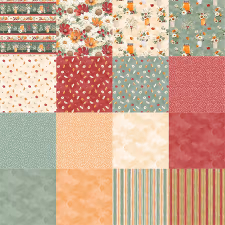 Assortment Harvest Blooms, 16pcs x 15yds