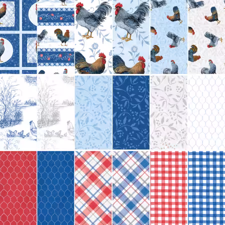 Assortment Country Blue, 18pcs x 15yds