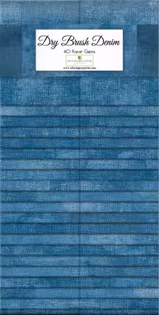 2.5in Strips, Dry Brush Denim, 40pcs, 4 bundles/pack