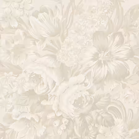 Ivory Large Floral 108in Wideback