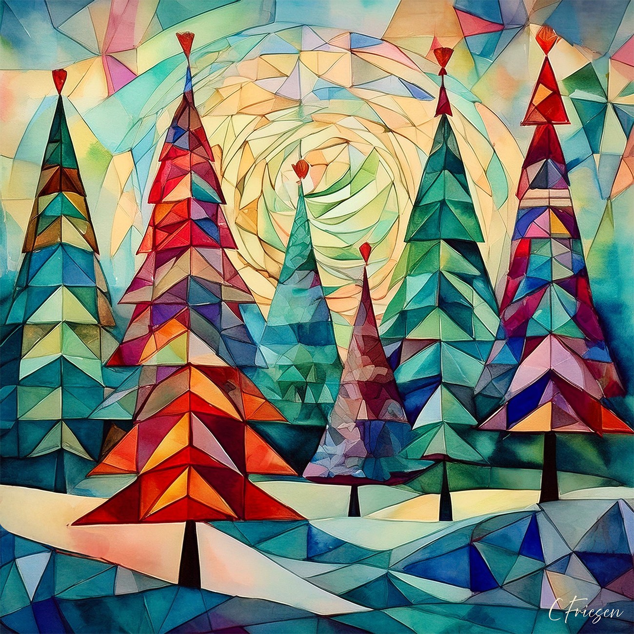 Quilted Trees I
