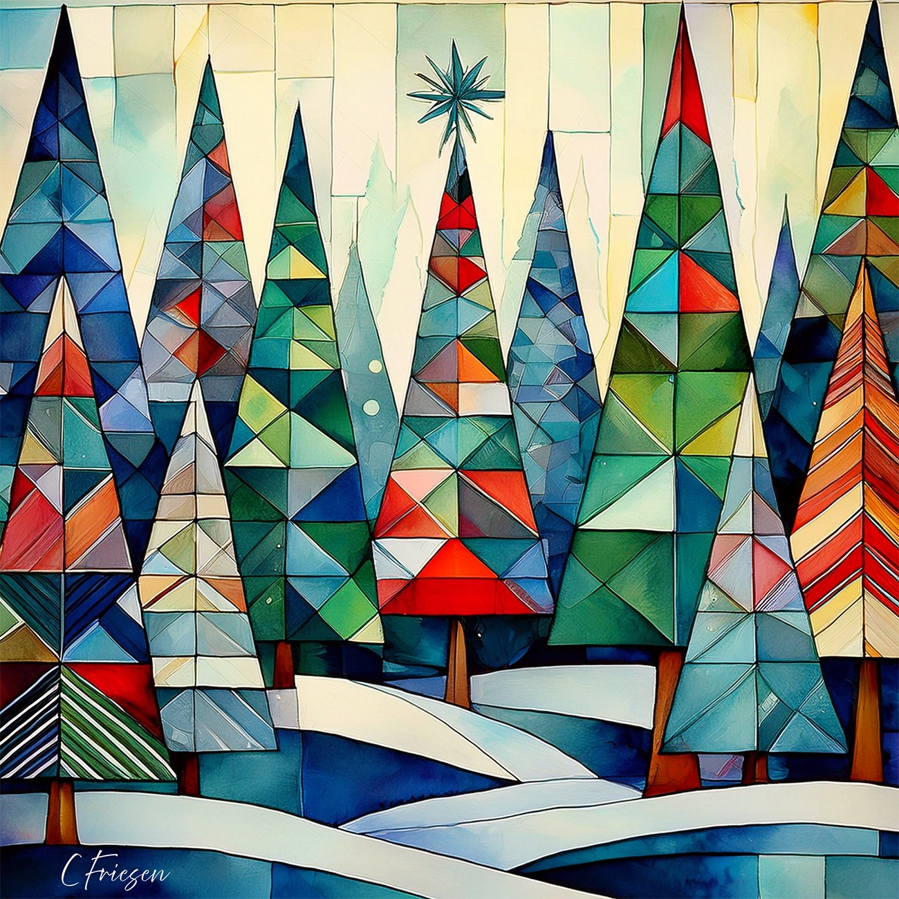 Quilted Trees III