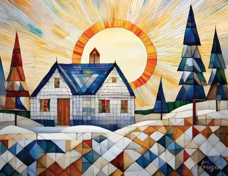 Winter House - Quilted Cabins II Collection