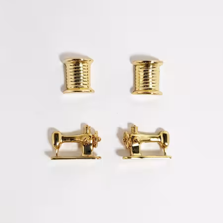Thread & Machine Earring Set of 2 Gold
