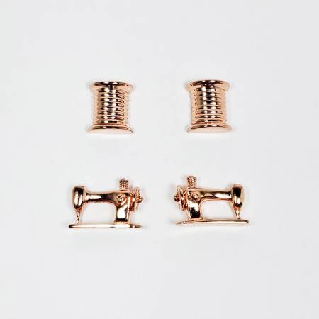 Thread & Machine Earring Set of 2 Rose Gold