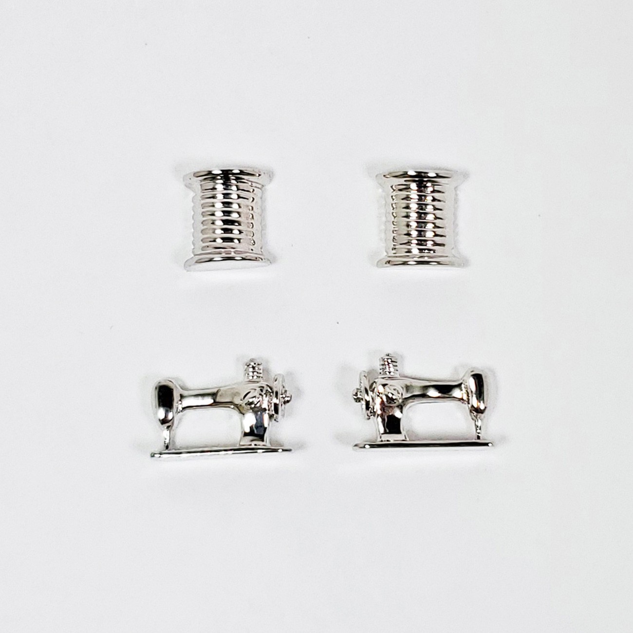 Thread & Machine Earring Set of 2 Silver