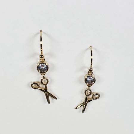 Scissor Drop Earring Gold