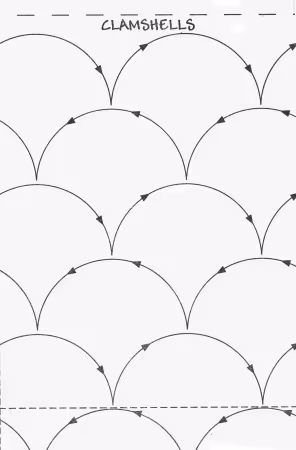 Quilt Pattern On A Roll Clamshells 9 1/2in x 26'