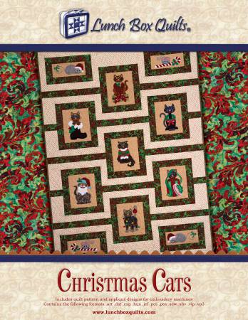 CD Christmas Cats Embroidery Applique Quilt