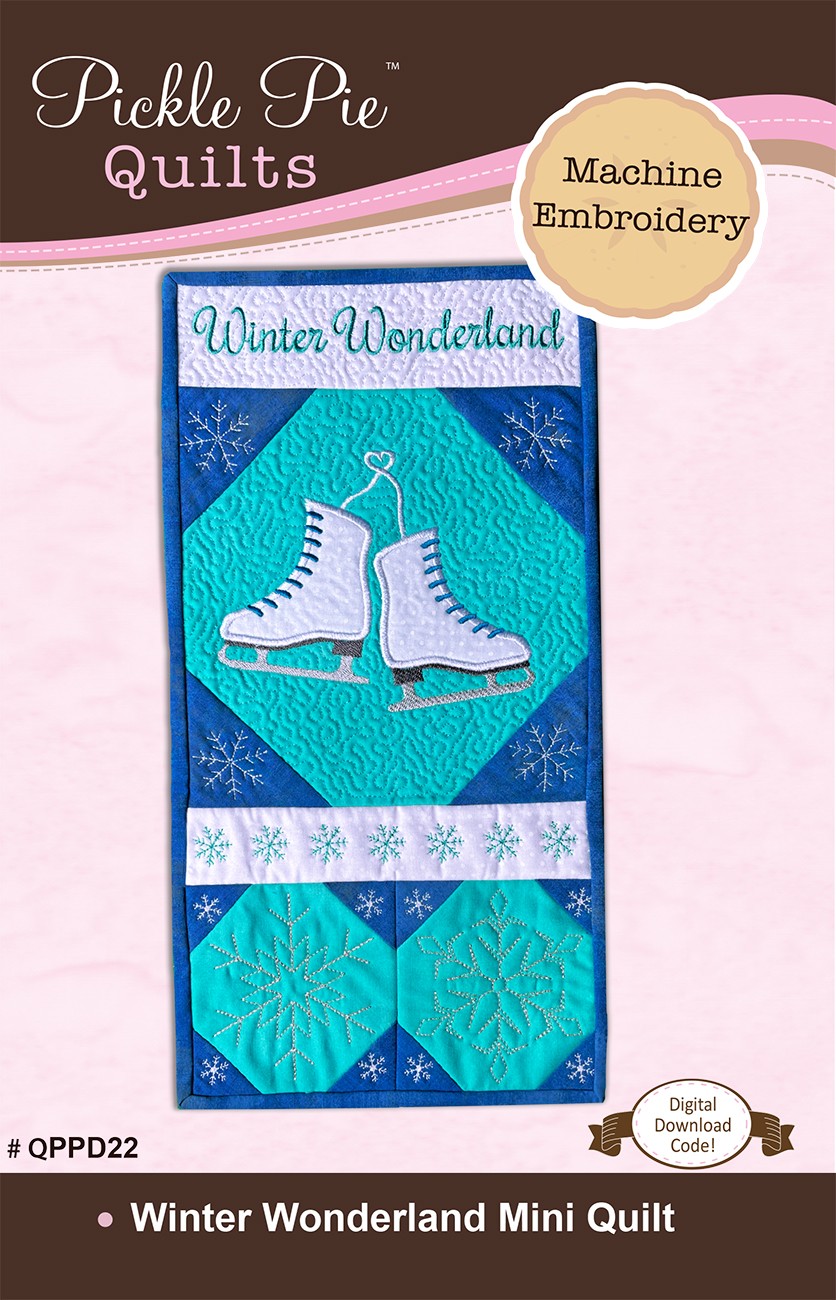 Winter Wonderland In-the-Hoop Machine Embroidery Mini Quilt