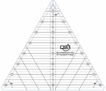 Quilter's Select 60 Degree 8-1/2in Quilting Ruler