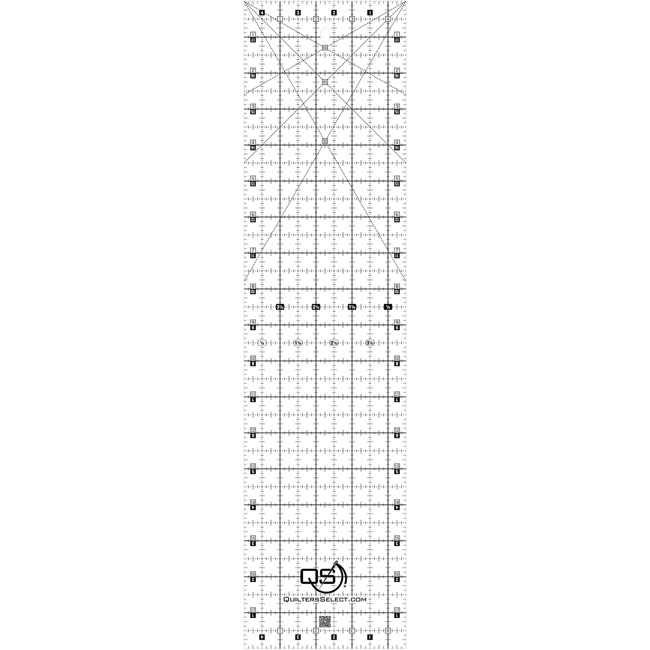 Crystal Non-Slip Ruler 4-1/2in x 18in