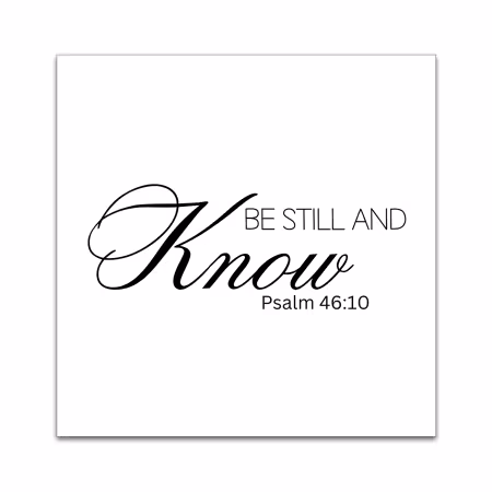 5 Precut Quilt Squares Printed with Psalm 46:10 5in