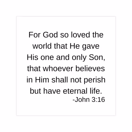 5 Precut Scripture Quilt Squares Printed with John 3:16 5in