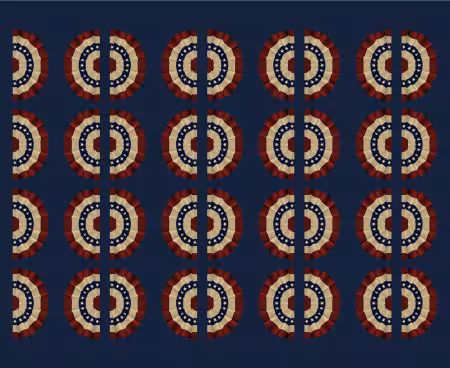 Navy Bunting Panel