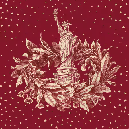 Red Lady Liberty Patriotic