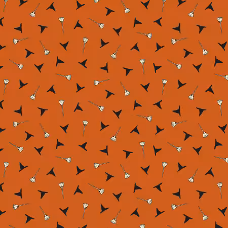 Orange Hats And Brooms