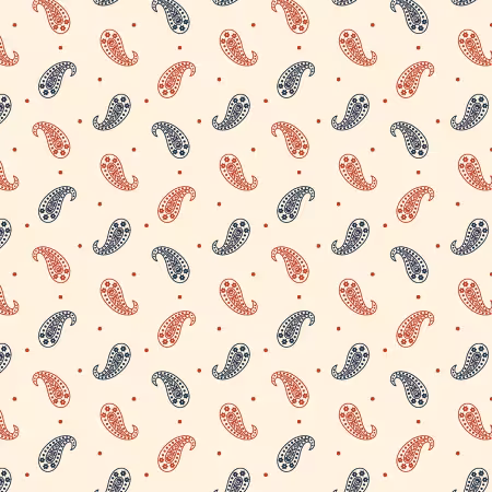 Cream Tossed Paisley