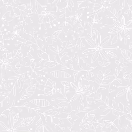 Outline Floral White on White