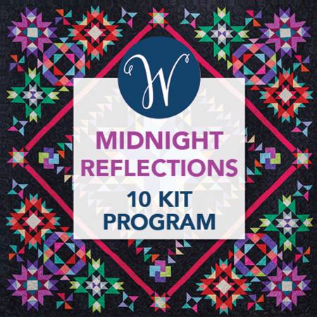 Assortment Midnight Reflections BOM, fabric for 10 kits, 39pcs x 10yds