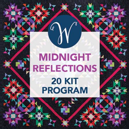 Assortment Midnight Reflections BOM, fabric for 20 kits, 58pcs x 10yds