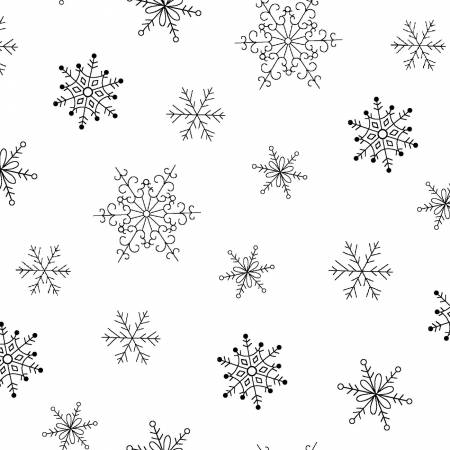 White on White Snowflakes, print is NOT black. Only for clarit. Christmas