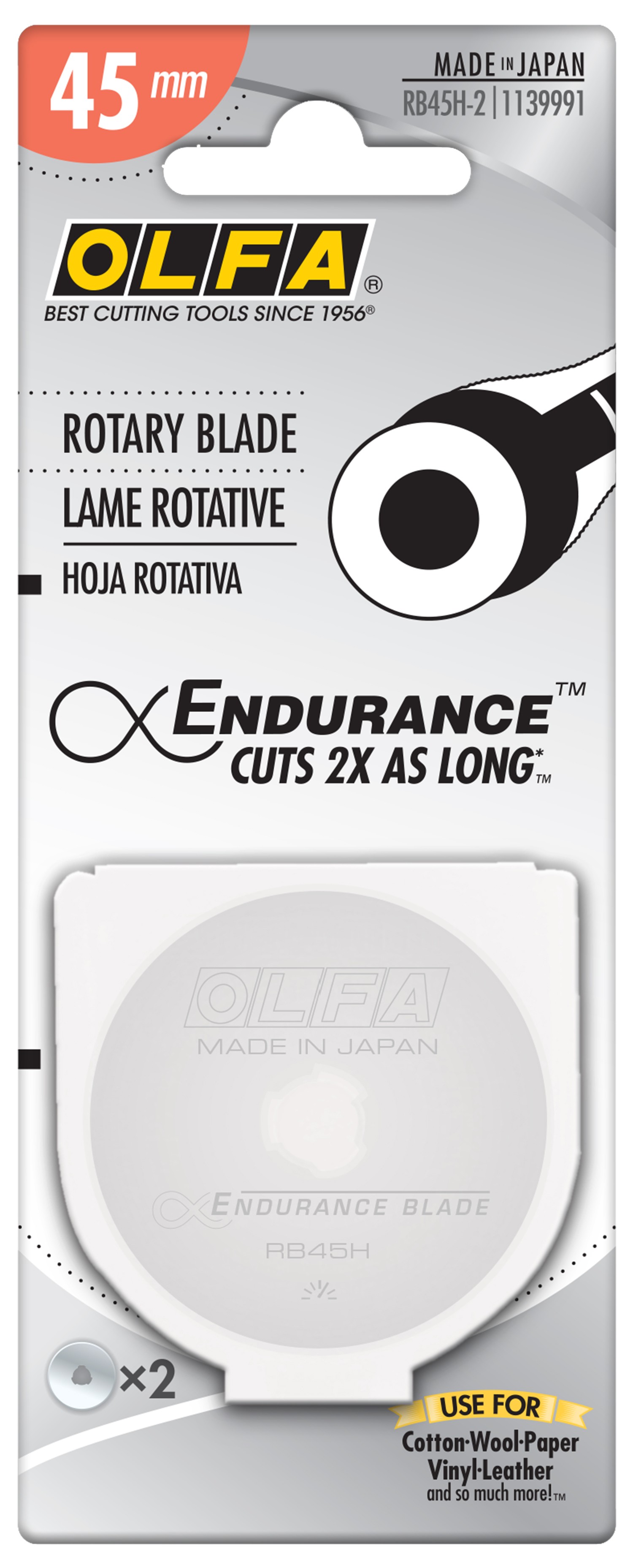 Olfa 60mm Rotary Blade - Rotary Blades - Cutting Supplies - Notions