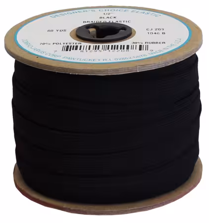 Braid Elastic 1/2in x 60yd Black