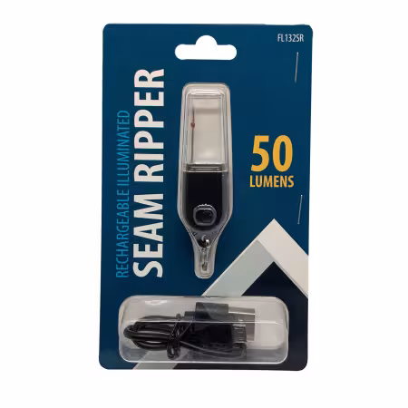 Rechargeable lighted seam ripper