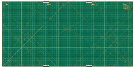 Cutting Mat Set of 3 Mats with Clips Green 35in x 70in