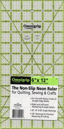 Omnigrid Omnigrip Neon Ruler 6in x 12in
