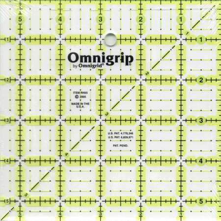 Omnigrid Omnigrip Neon Ruler 5-1/2in x 5-1/2in