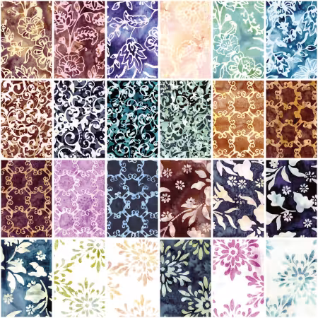 Batiks Victorian Garden 2.5 Inch Rolie Polie C, 40pcs/bundle