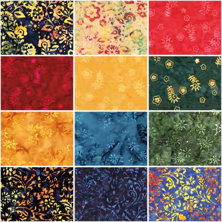 Batiks Urban Folk 2.5 Inch Rolie Polie A, 40pcs/bundle