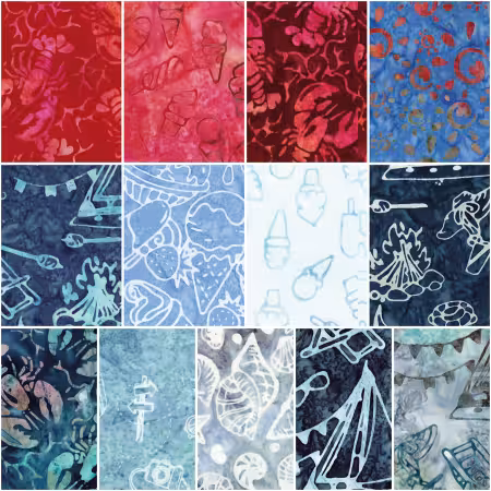 Batiks Places You'll Go Boardwalk 2.5 Inch Rolie Polie A, 40 Pcs.