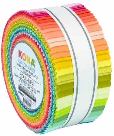 2-1/2in Strips Sunroom Kona Coordinates, 40pcs/bundle