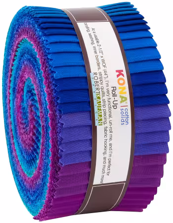2.5in Strips Kona Cotton Peacock Palette, 40pcs/bundle
