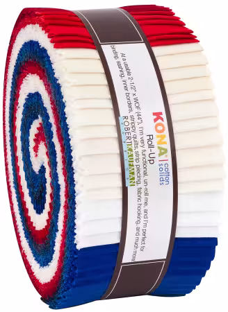 2.5in Strips Kona Cotton Patriotic Holiday Palette, 40pcs/bundle