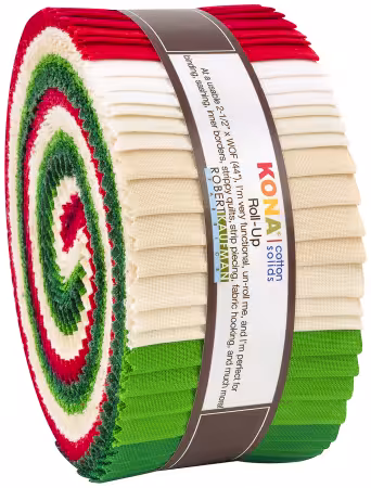 2.5in Strips Kona Cotton Christmas Holiday Palette, 40pcs/bundle