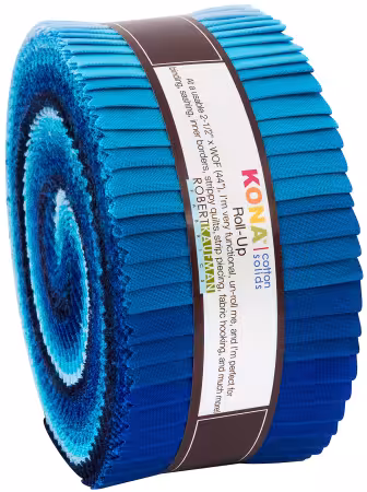 2.5in Strips Kona Cotton Waterfall Palette, 40pcs/bundle