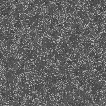 Dark Grey Vine Scroll w/Metallic