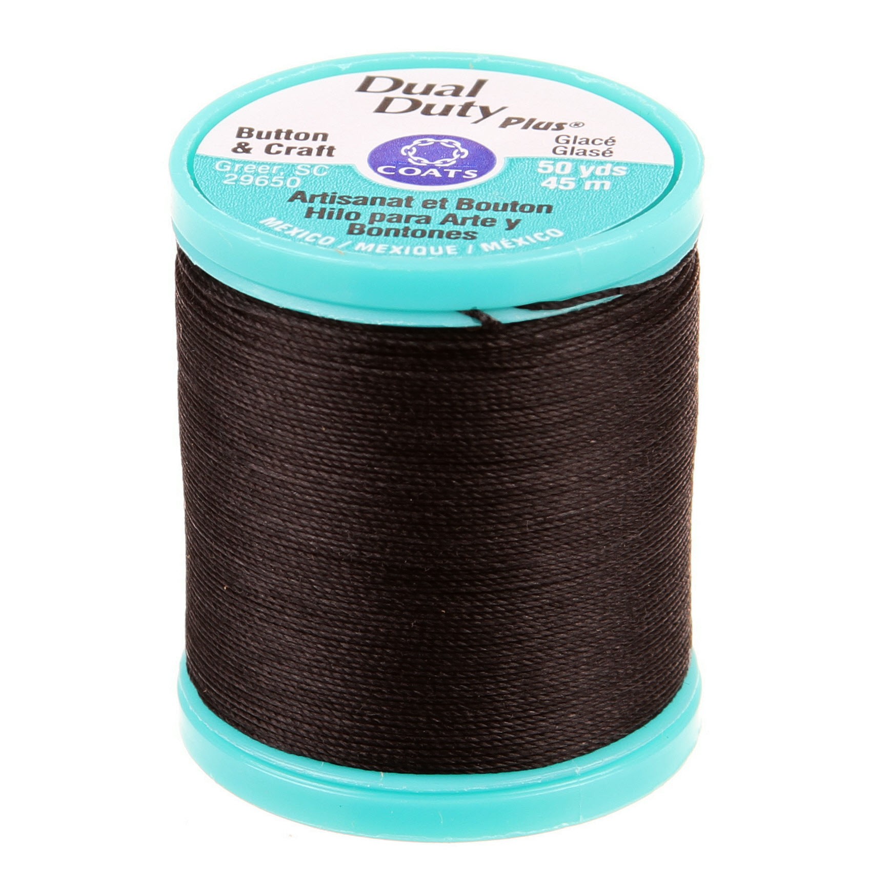 Dual Duty Plus Button And Carpet Thread 50yds 10wt Black