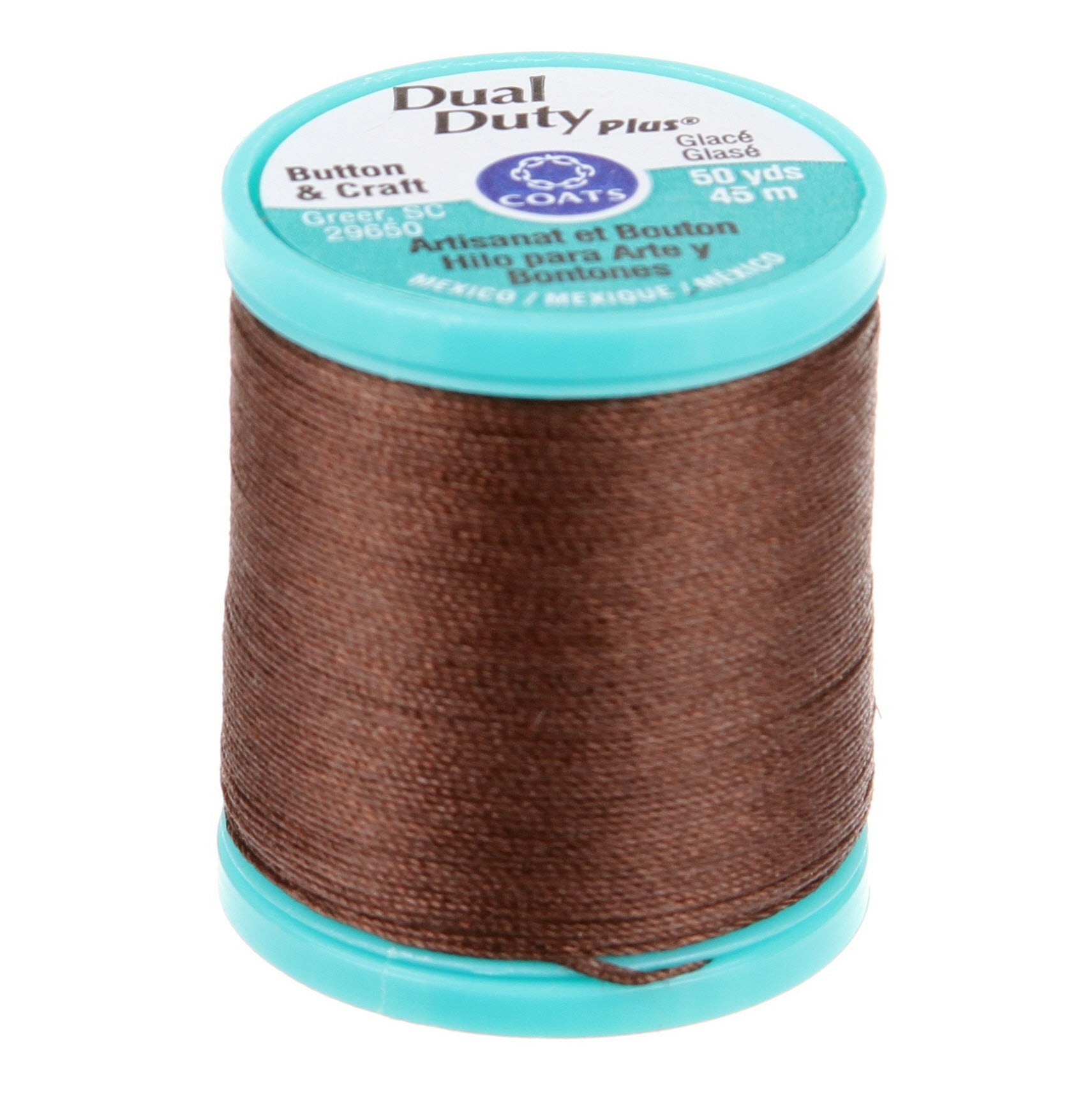 Dual Duty Plus Button and Carpet Thread 50yds Chona Brown
