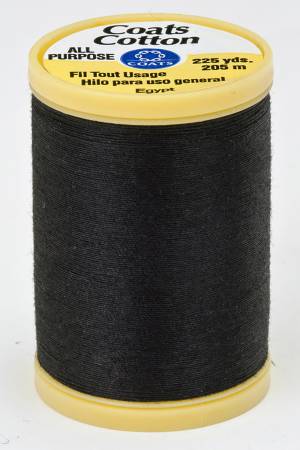 Coats Cotton Sewing Thread 225 yds Black