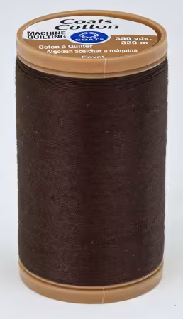 Coats Cotton Machine Quilting Thread 350 yds Chona Brown