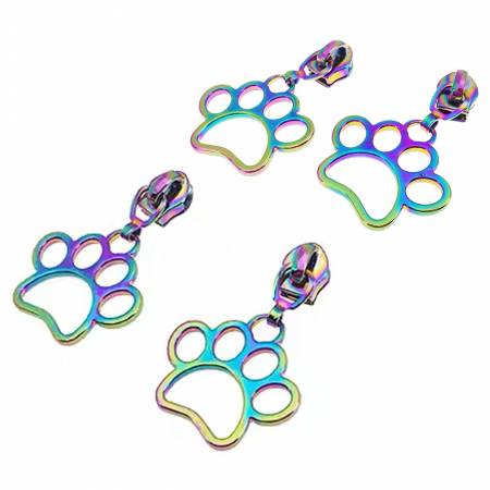 Iridescent Paw Zipper Pulls