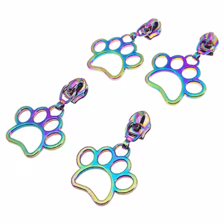 Iridescent Paw Zipper Pulls