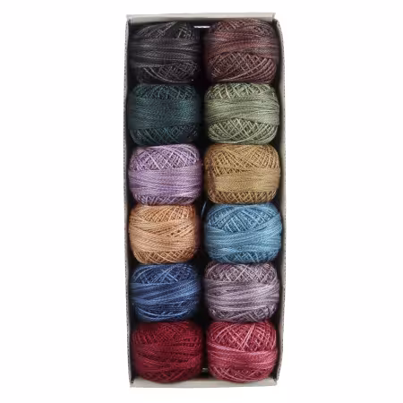 Valdani Variegated Pearl Cotton Ball Sz12 109yd Scrap Basket 12 Colors