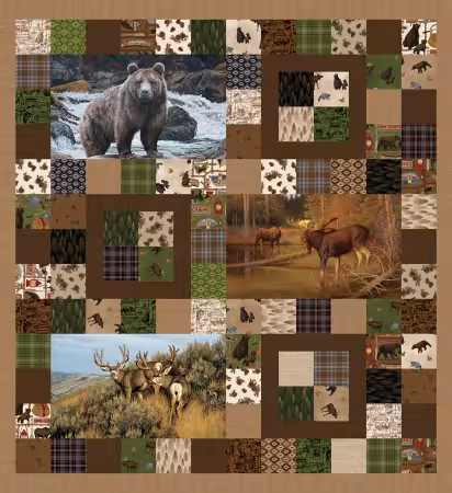 Majestic Animals Digitally-Printed Majestic Animals Panel Quilt Store Display