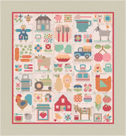 Farmer's Daughter Digitally Printed Farm Fresh Sew Along Quilt Store Display
